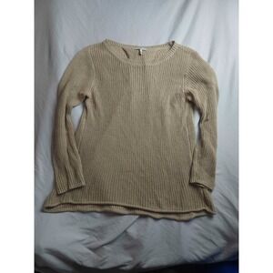 Joie Sweater Womens Small Tan Brown Knit Crew Neck Pullover Long Sleeve Cozycore
